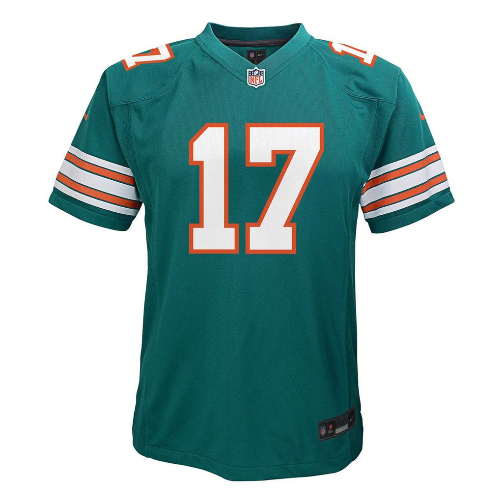 Jaylen Waddle Miami Dolphins Nike Youth Game Official Jersey - Aqua