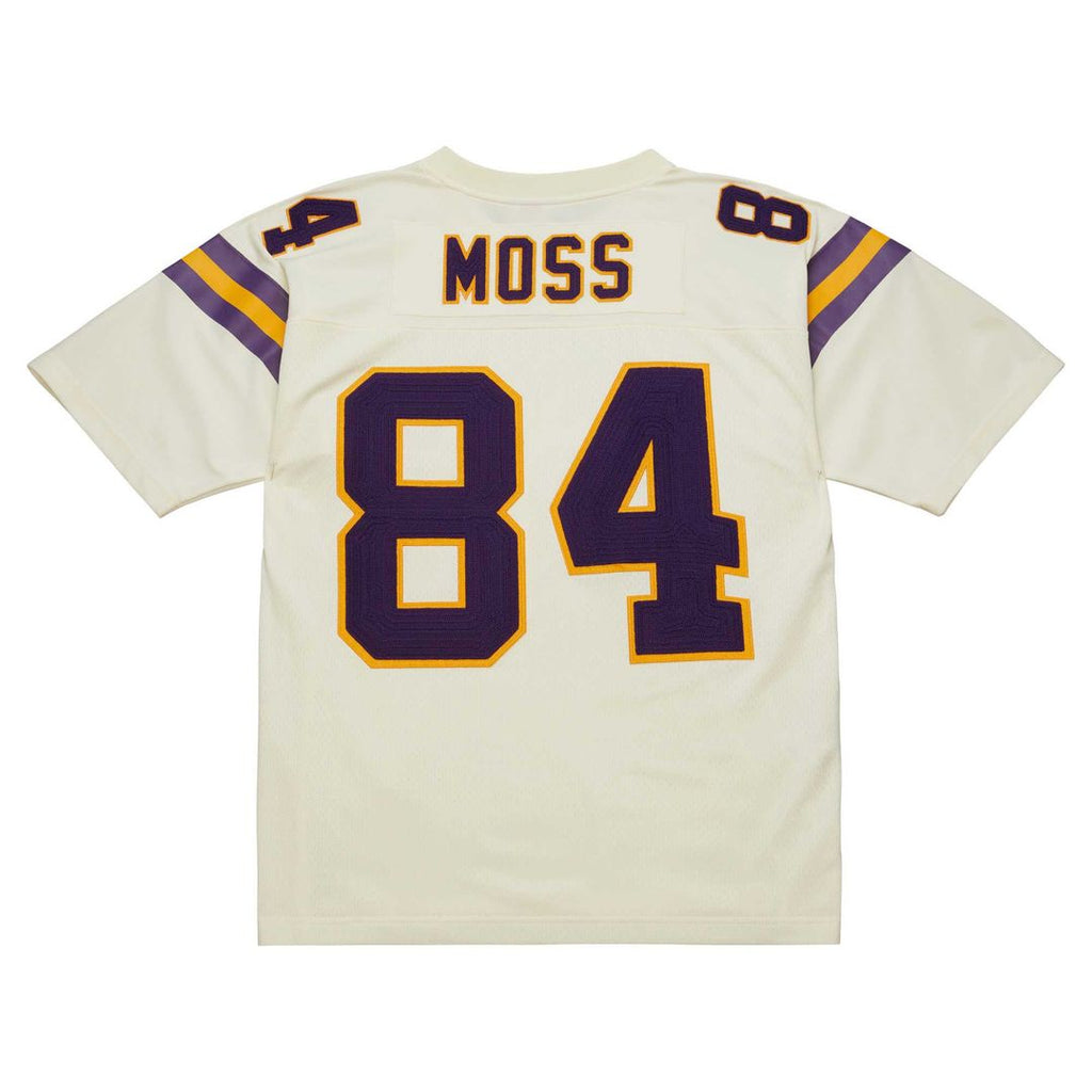 Randy Moss Minnesota Vikings Mitchell & Ness Chainstitch Legacy Official Jersey - Cream
