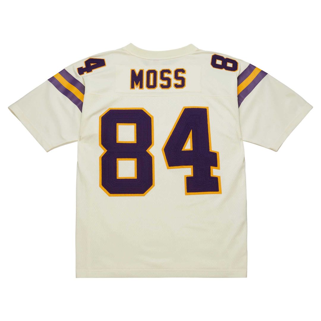 Randy Moss Minnesota Vikings Mitchell & Ness Chainstitch Legacy Official Jersey - Cream