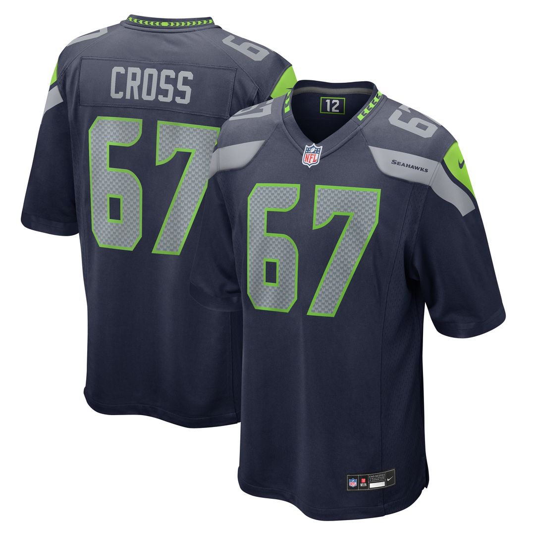 Charles Cross Seattle Seahawks Nike  Game Official Jersey -  College Navy