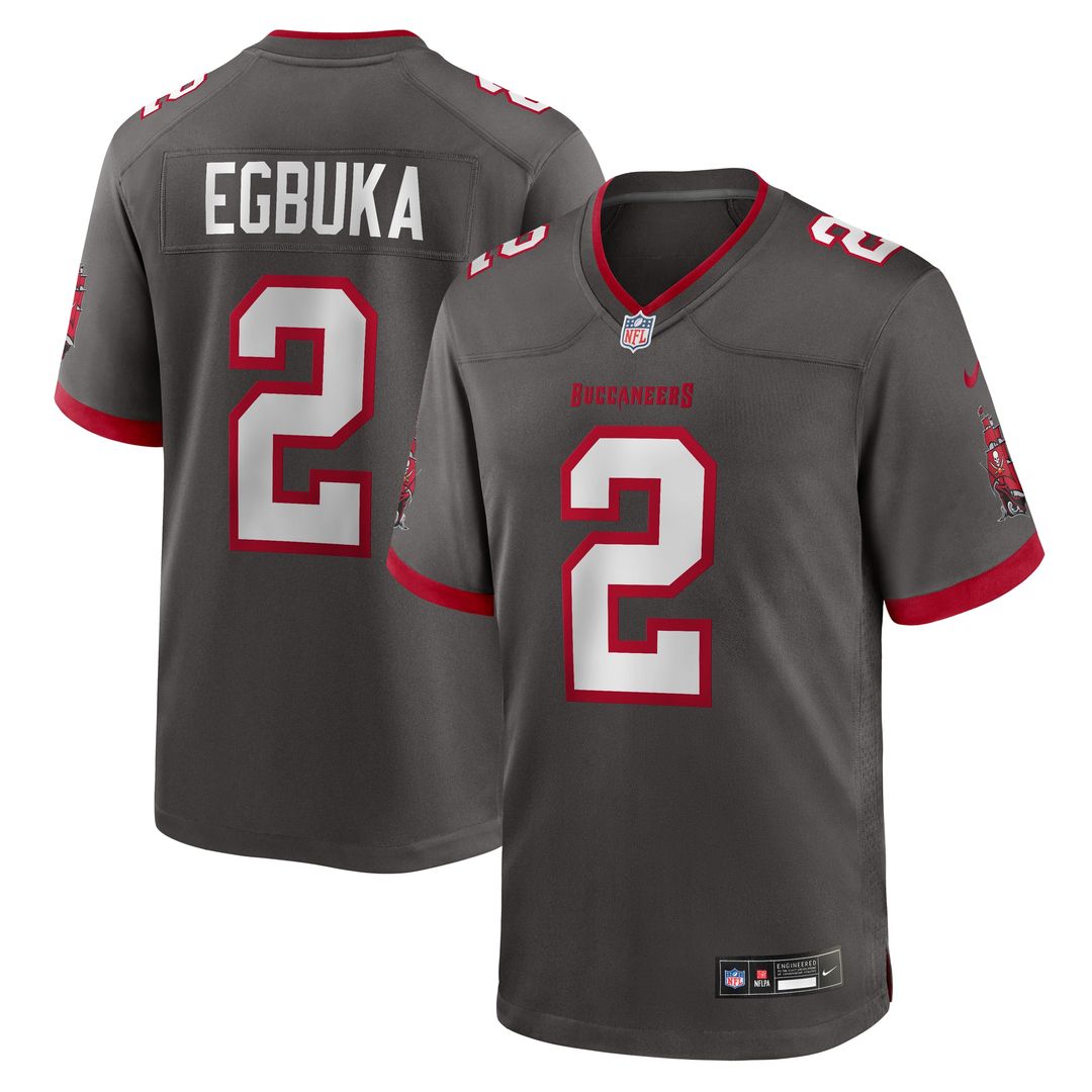 Emeka Egbuka Tampa Bay Buccaneers Nike Alternate Game Player Jersey - Pewter