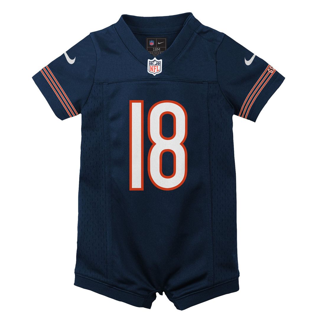 Caleb Williams Chicago Bears Nike Newborn & Infant Game Romper Official Jersey - Navy