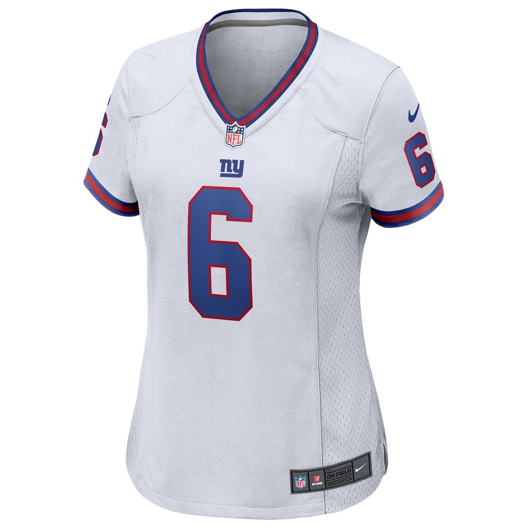 Jaxson Dart New York Giants Nike Women's Alternate Vintage White Game Jersey - White