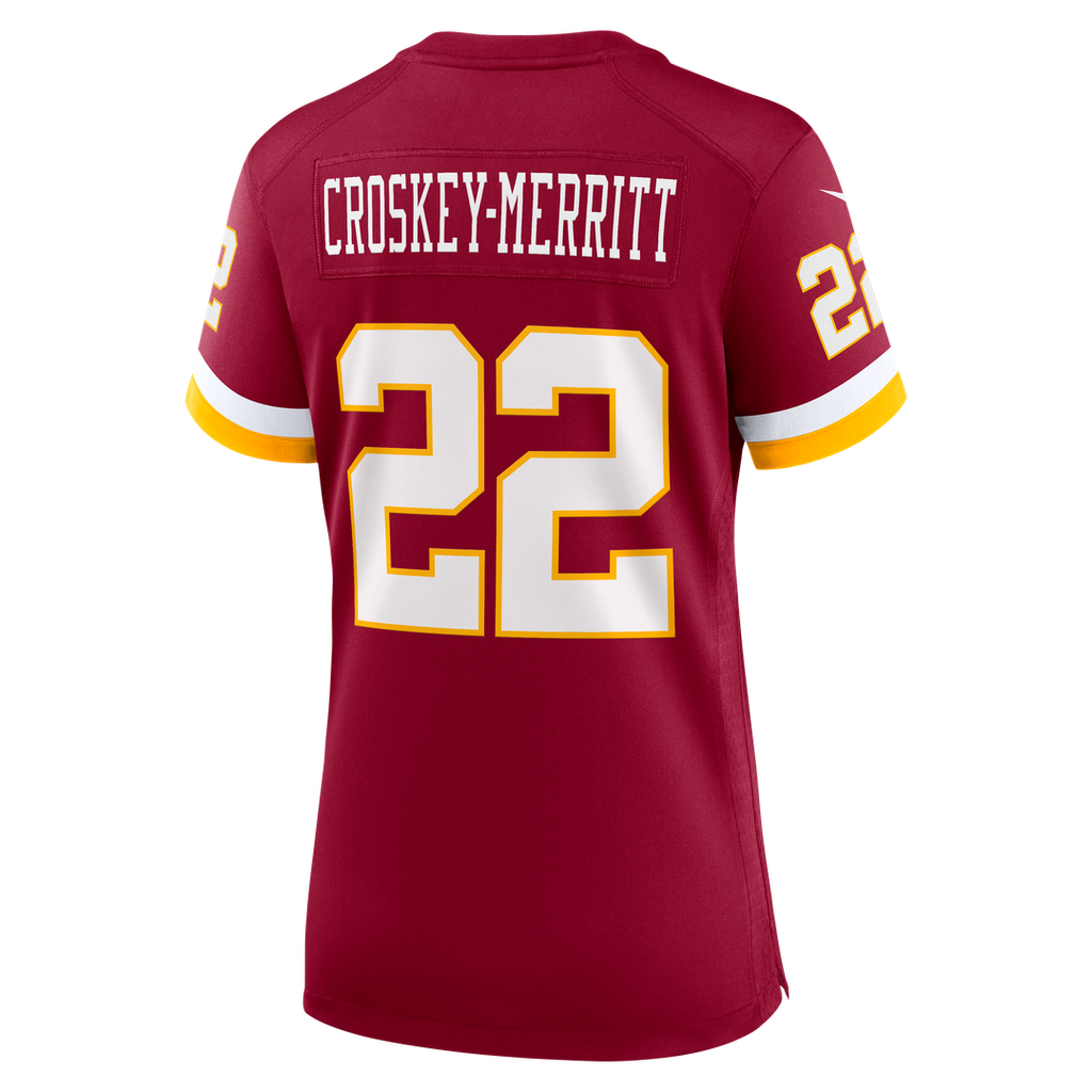 Jacory Croskey-Merritt Washington Commanders Nike Women's Hail Raiser Alternate Game Official Jersey - Black