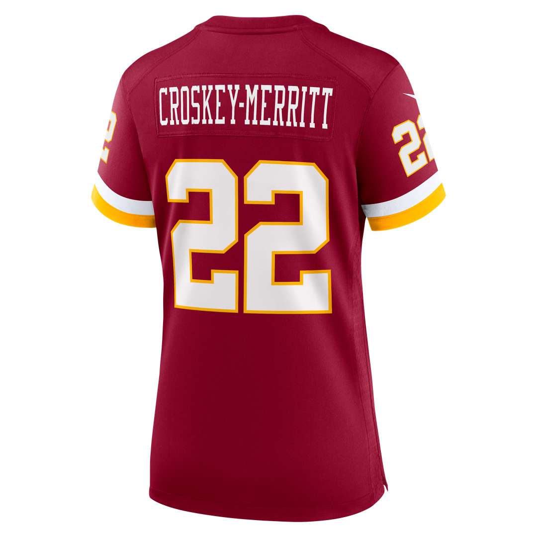 Jacory Croskey-Merritt Washington Commanders Nike Women's Game Super Bowl Era Official Jersey - White