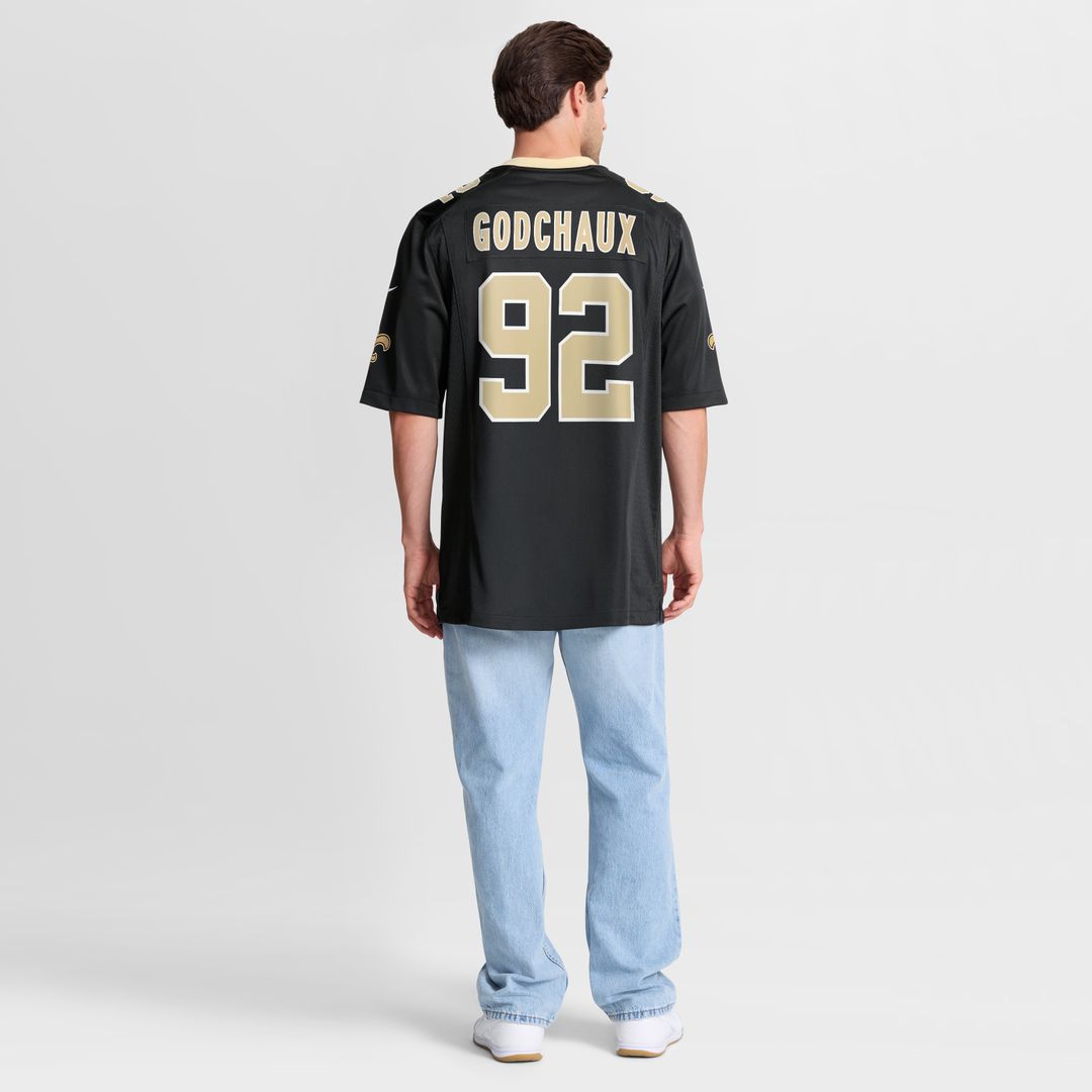 Davon Godchaux New Orleans Saints Nike Team Game Official Jersey -  Black