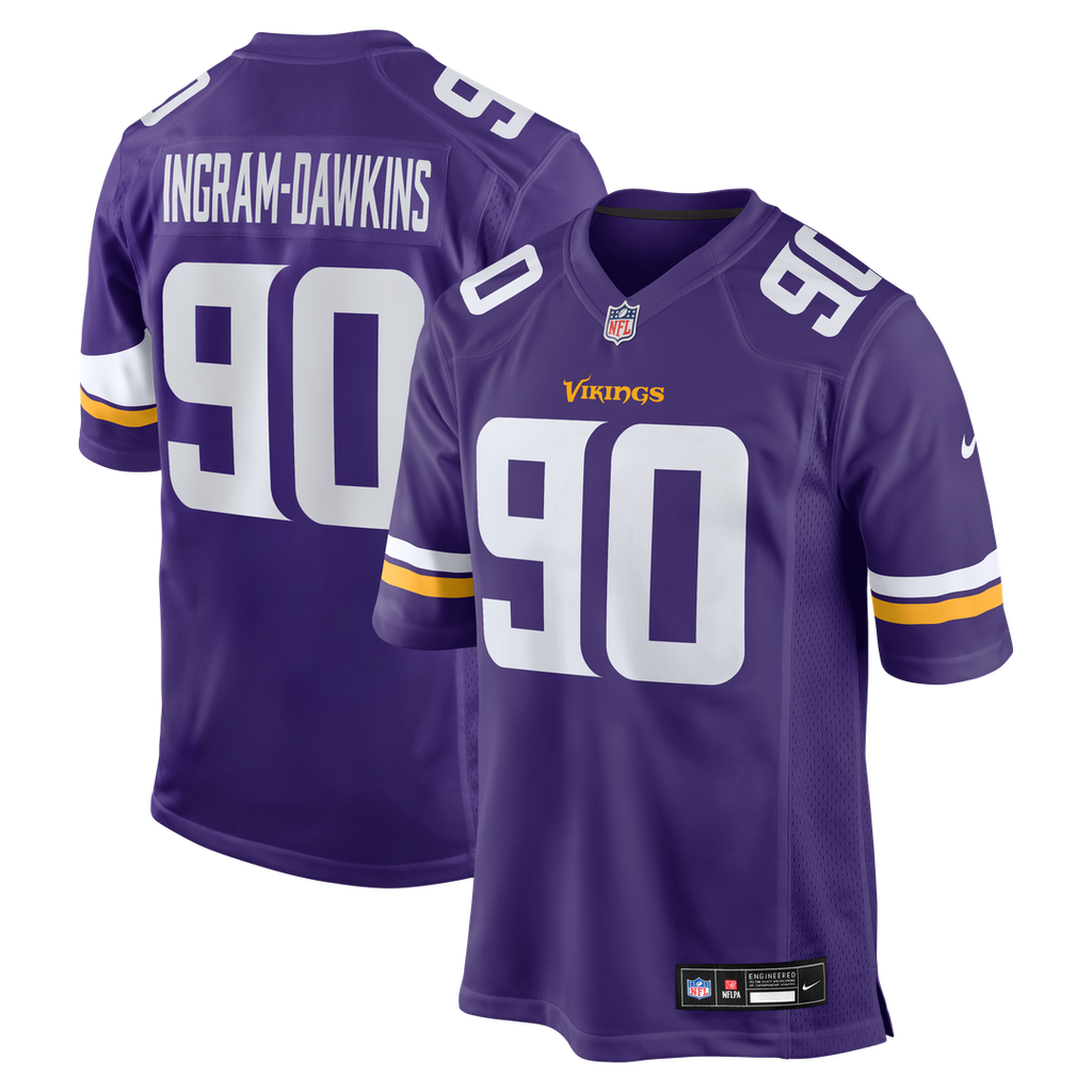 Tyrion Ingram-Dawkins Minnesota Vikings Nike Team Game Jersey - Purple