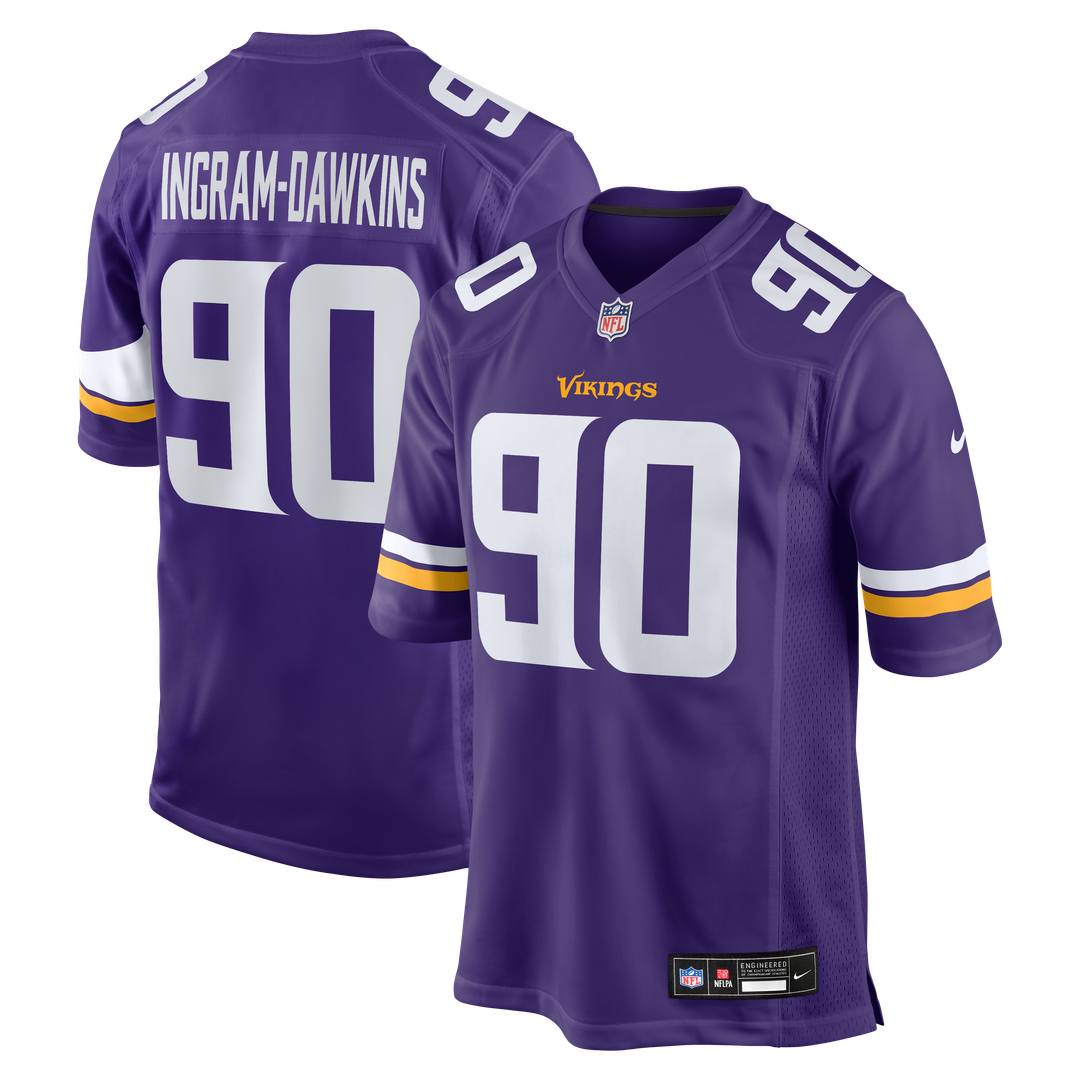 Tyrion Ingram-Dawkins Minnesota Vikings Nike Team Game Jersey - Purple