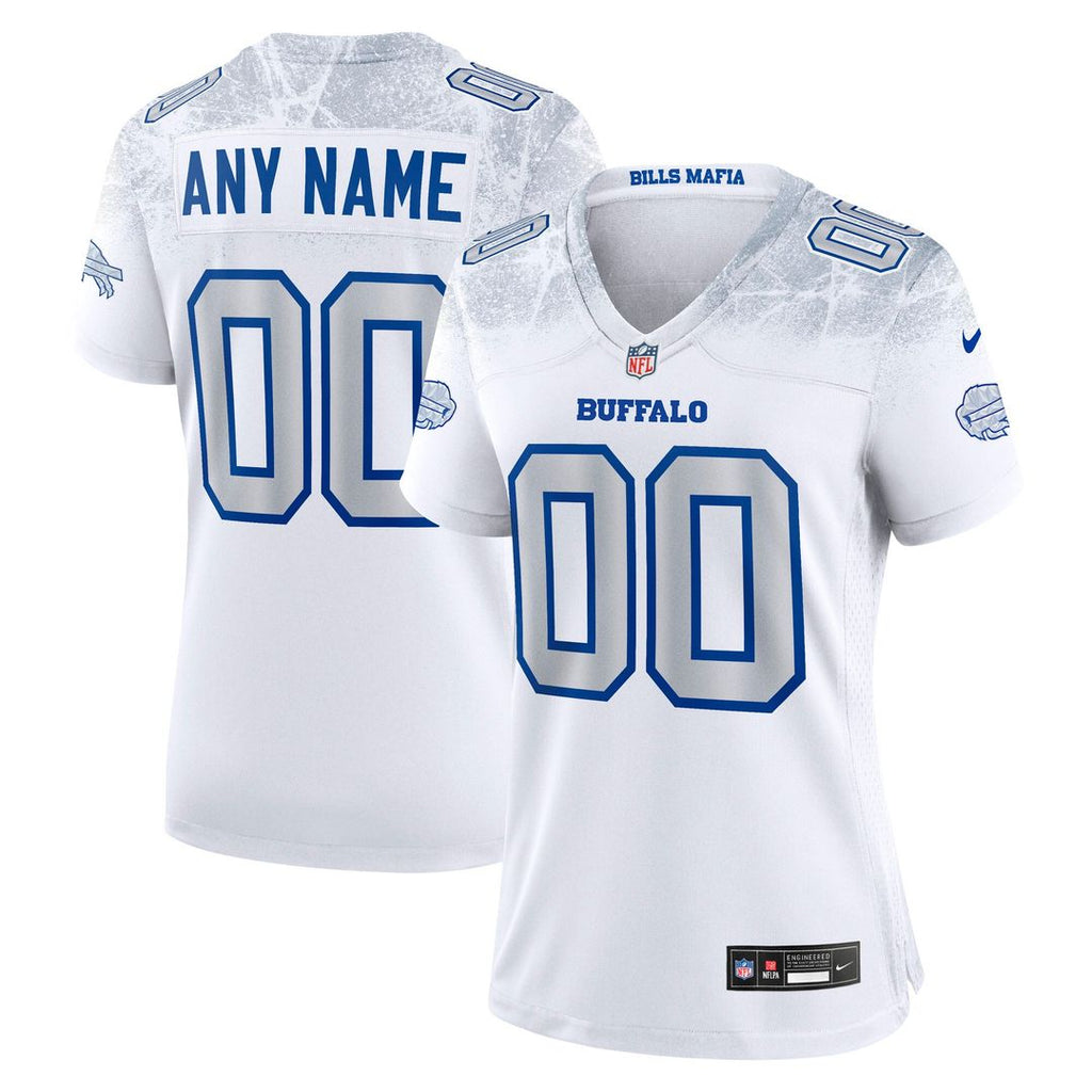 Buffalo Bills Nike Women's 2025 Rivalries Collection Custom Game Official Jersey - White