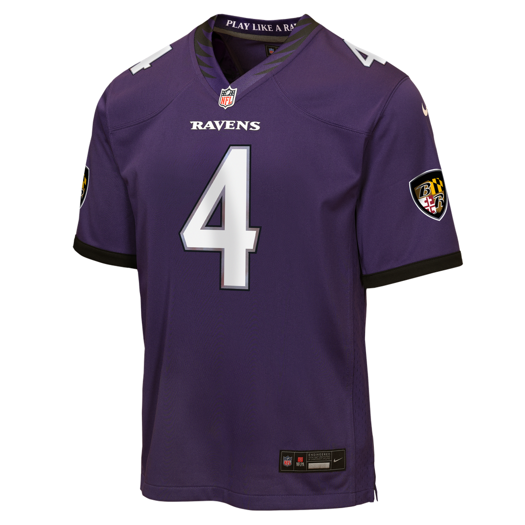 Zay Flowers Baltimore Ravens Nike Youth Alternate Game Official Jersey - Black