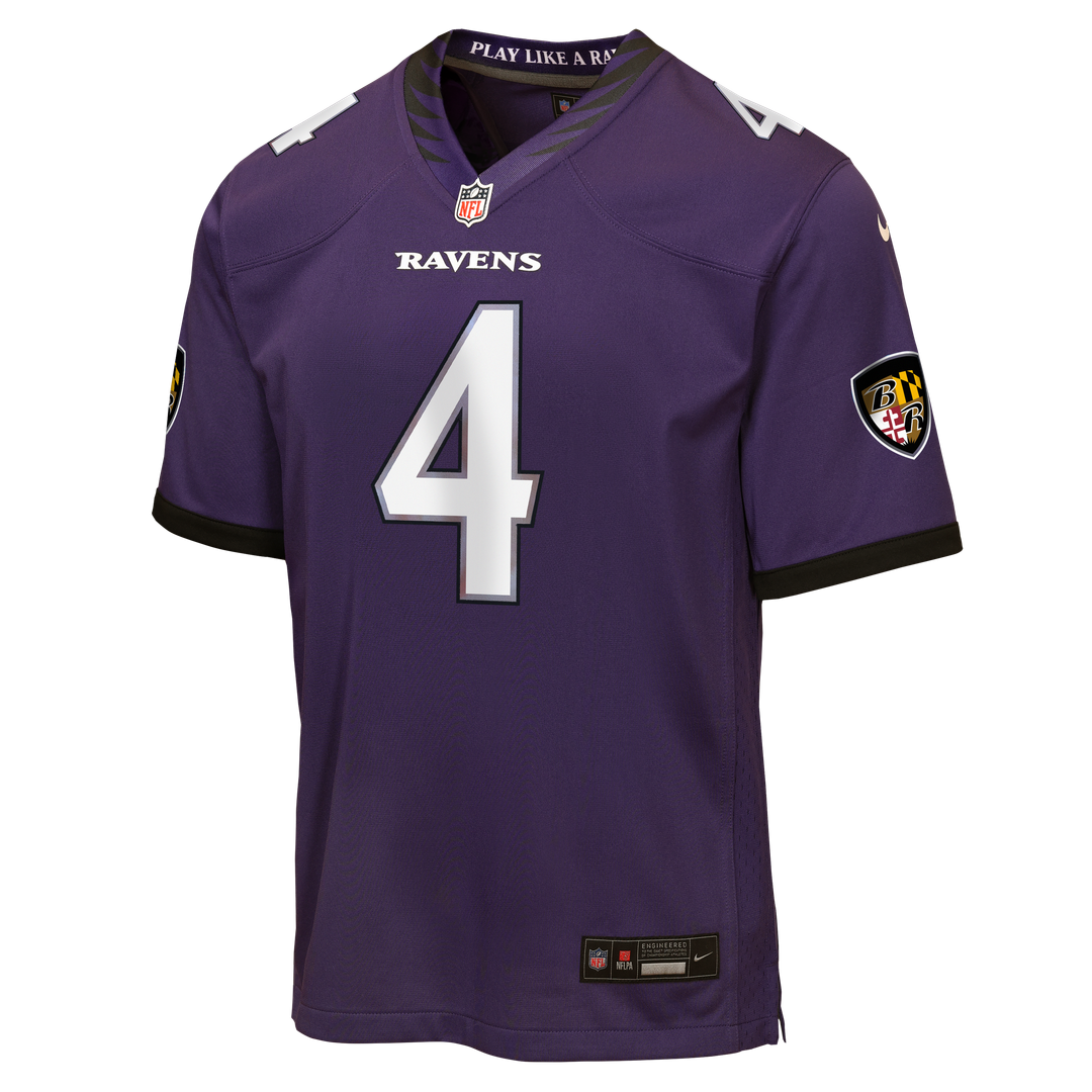 Zay Flowers Baltimore Ravens Nike Youth Alternate Game Official Jersey - Black