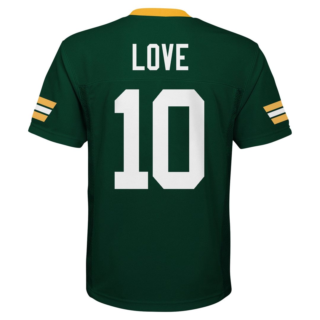 Jordan Love Green Bay Packers Youth Player Replica Jersey - Green