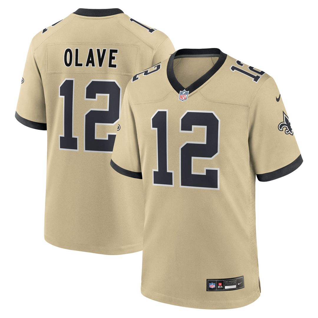 Chris Olave New Orleans Saints Nike Youth Gameday Golds Alternate Game Player Official Jersey - Gold