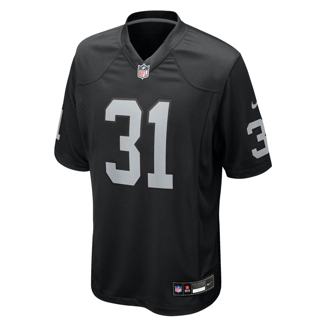 Raheem Mostert Las Vegas Raiders Nike Team Game Official Jersey -  Black