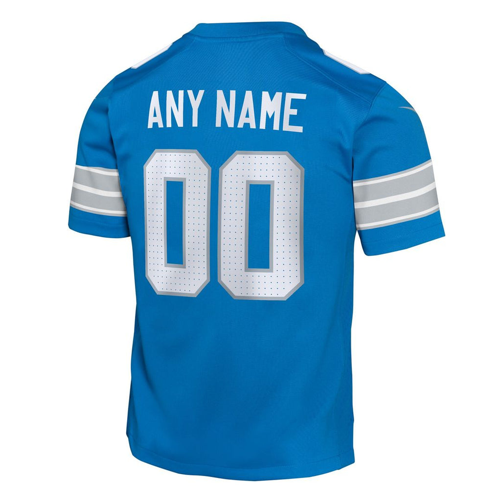 Detroit Lions Nike Youth Custom Game Official Jersey - Blue