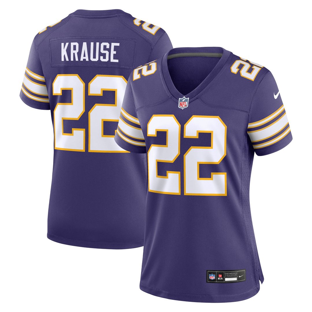 Paul Krause Minnesota Vikings Nike Women's Classic Retired Player Official Jersey - Purple