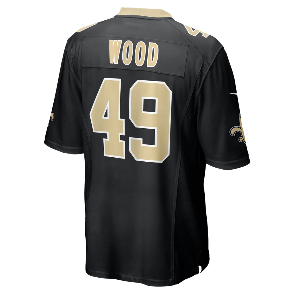 Zach Wood New Orleans Saints Nike Game Official Jersey - Black