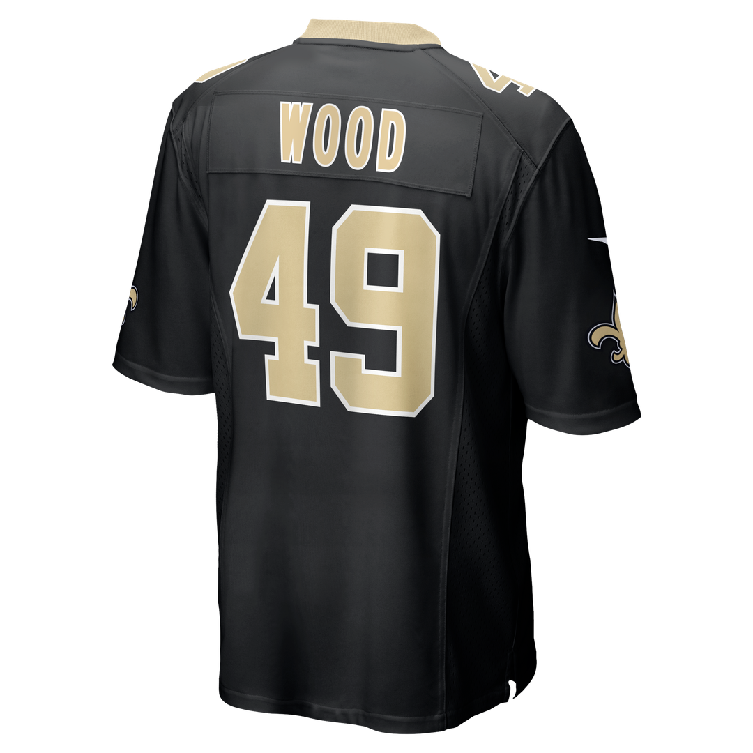 Zach Wood New Orleans Saints Nike Game Official Jersey - Black