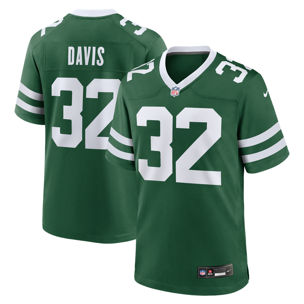 Isaiah Davis New York Jets Nike Team Game Official Jersey - Legacy Green