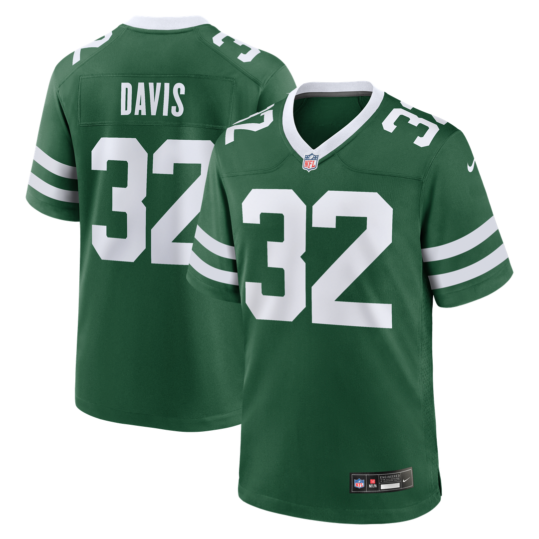 Isaiah Davis New York Jets Nike Team Game Official Jersey - Legacy Green