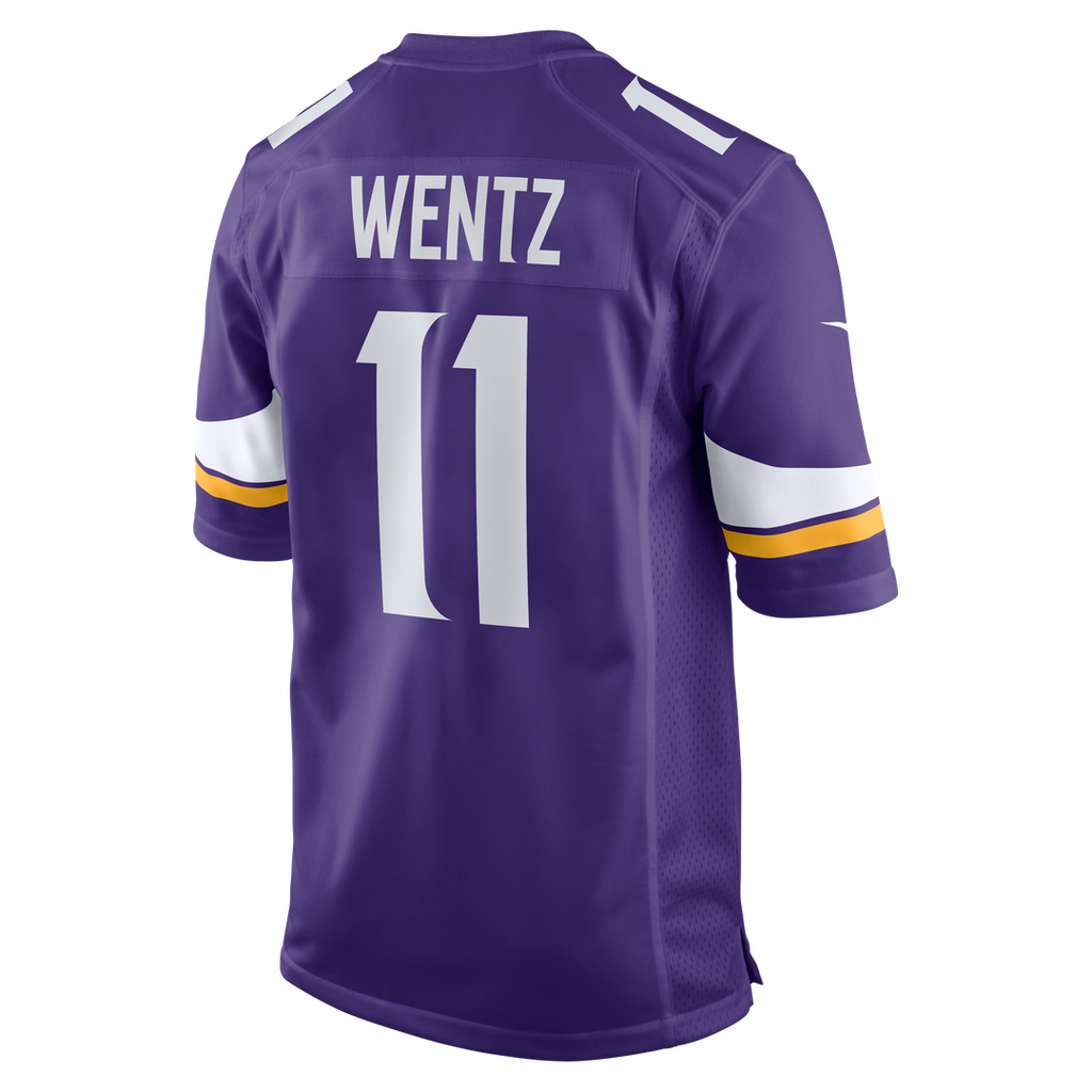 Carson Wentz Minnesota Vikings Nike Team Game Official Jersey -  Purple