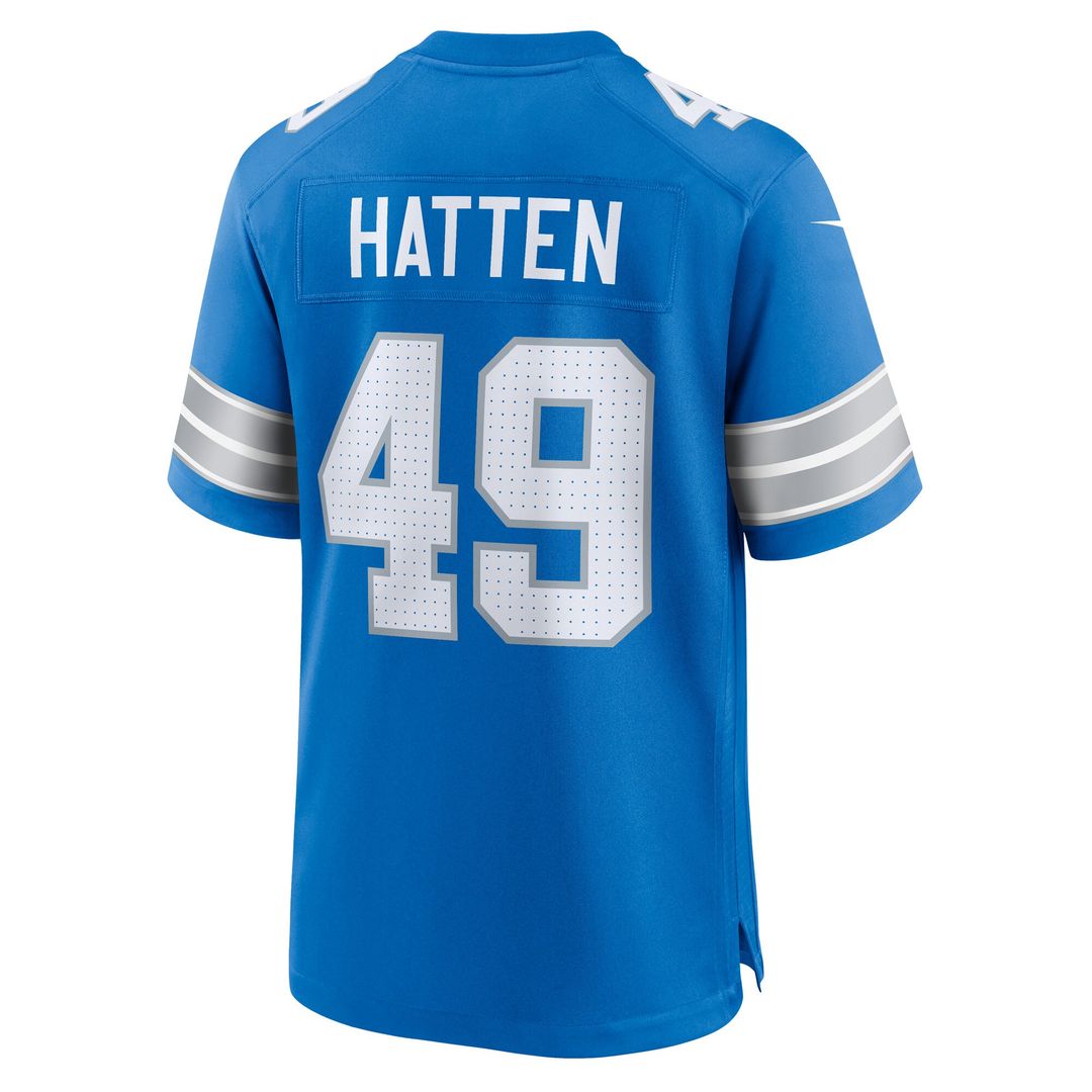 Hogan Hatten Detroit Lions Nike Game Jersey - Blue