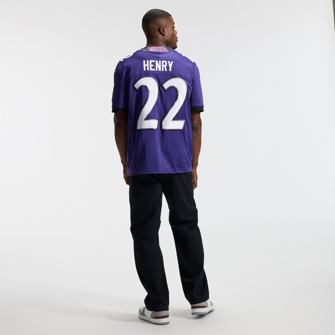 Derrick Henry Baltimore Ravens Nike Vapor F.U.S.E. Stitched Limited Official Jersey - White