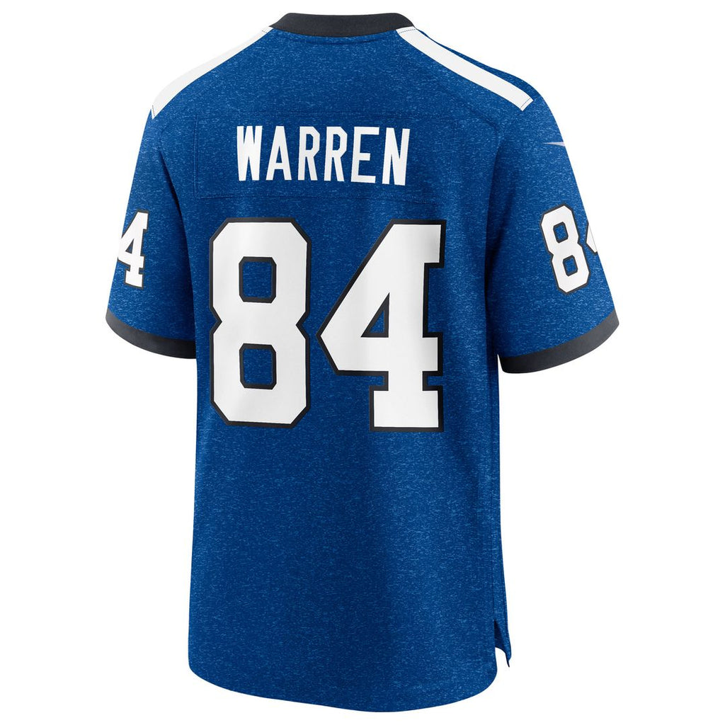 Tyler Warren Indianapolis Colts Nike Alternate 2 Indiana Nights Game Official Jersey -  Heather Royal
