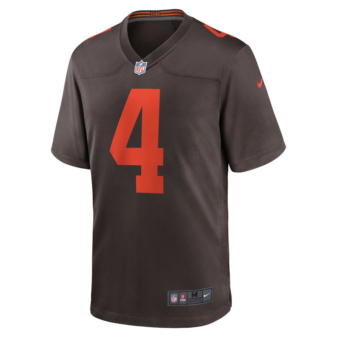 Deshaun Watson Cleveland Browns Nike Alternate Game Official Jersey - Brown