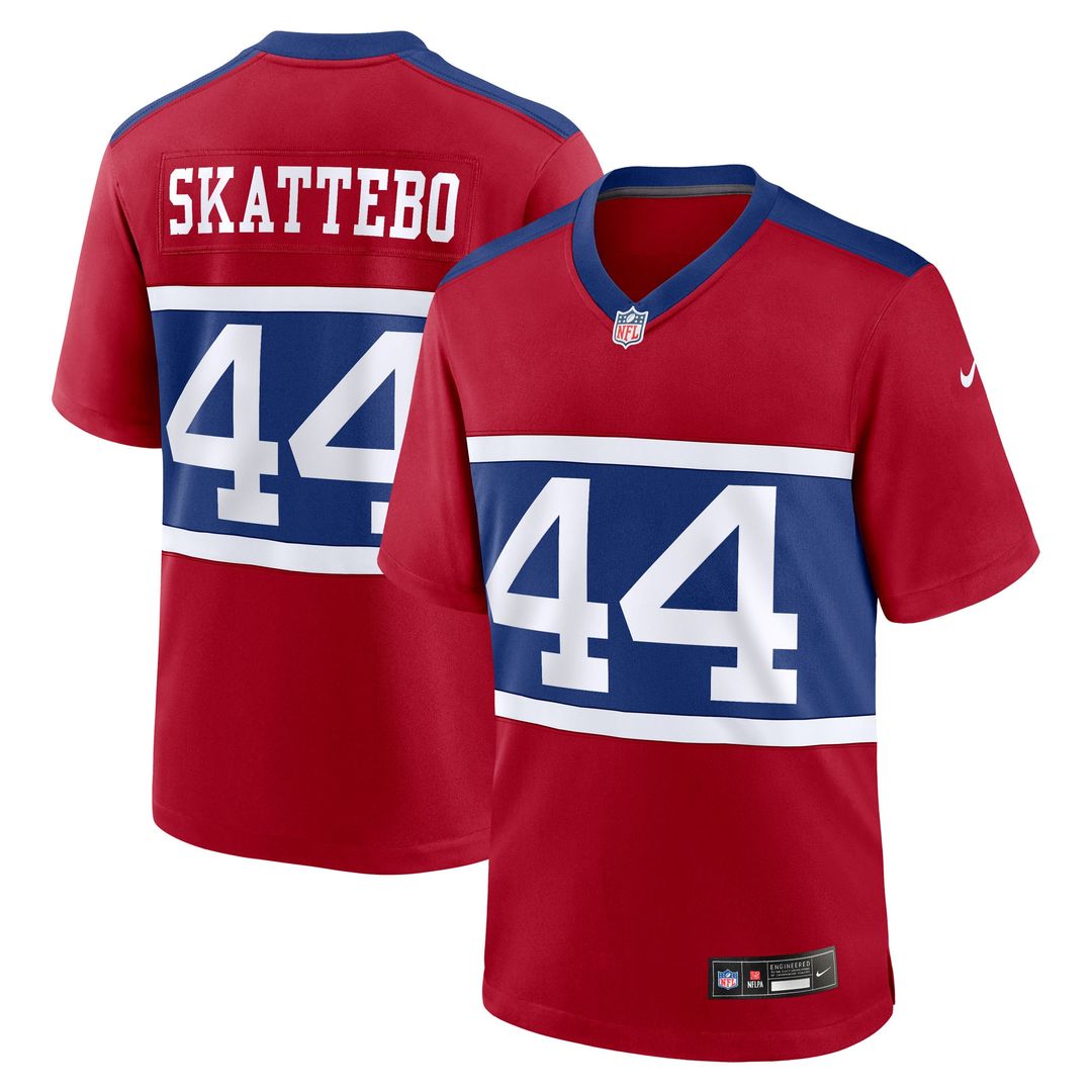 Cam Skattebo New York Giants Nike Alternate Century Red Game Official Jersey - Red