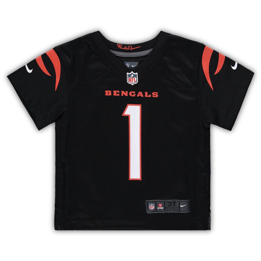 Ja'Marr Chase Cincinnati Bengals Nike Toddler Game Official Jersey - Black