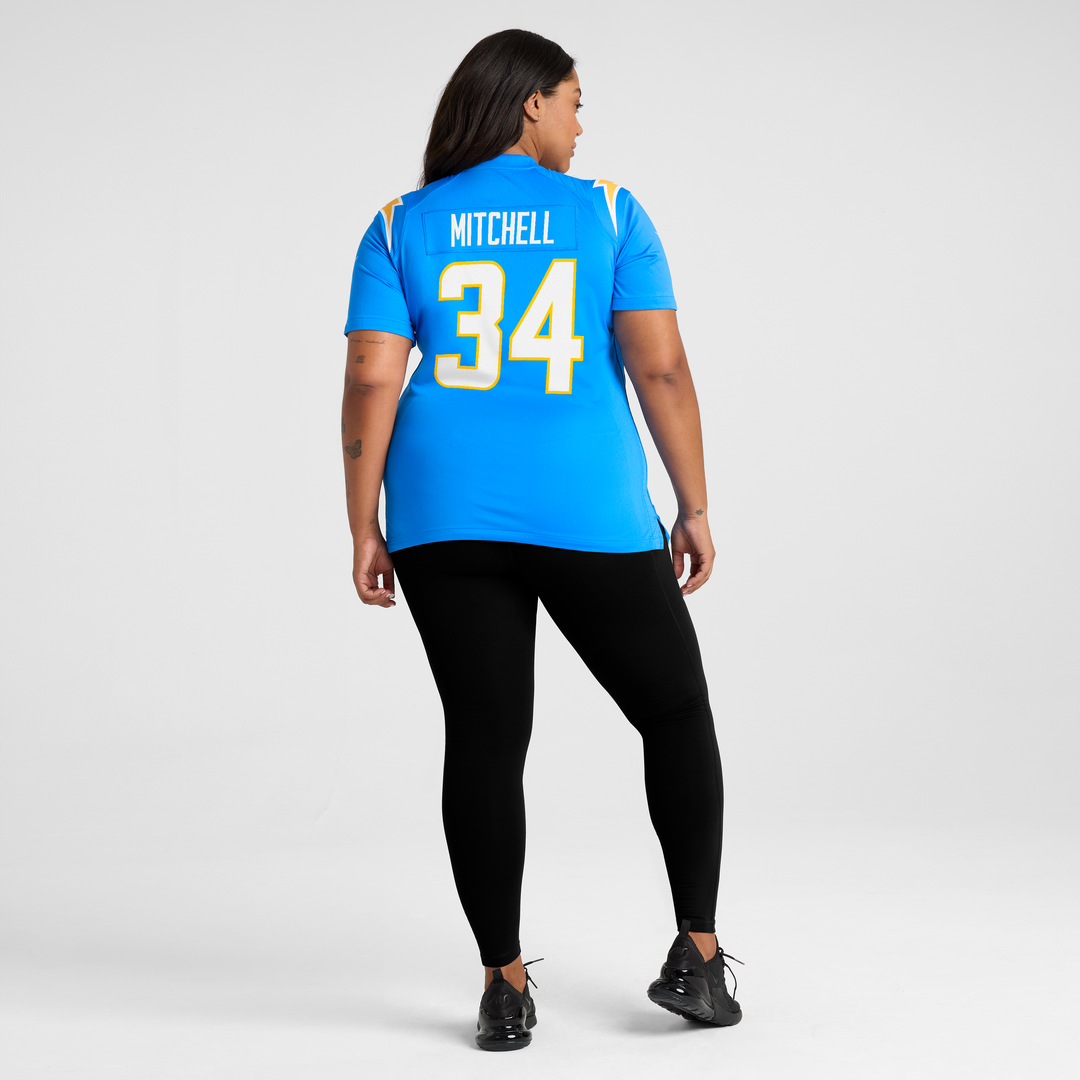 Keaton Mitchell Los Angeles Chargers Nike Women's Team Game Jersey - Powder Blue