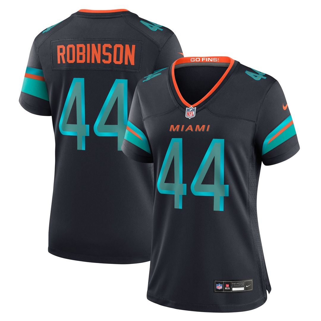 Chop Robinson Miami Dolphins Nike Women's 2025 Rivalries Collection Game Official Jersey - Pitch Blue