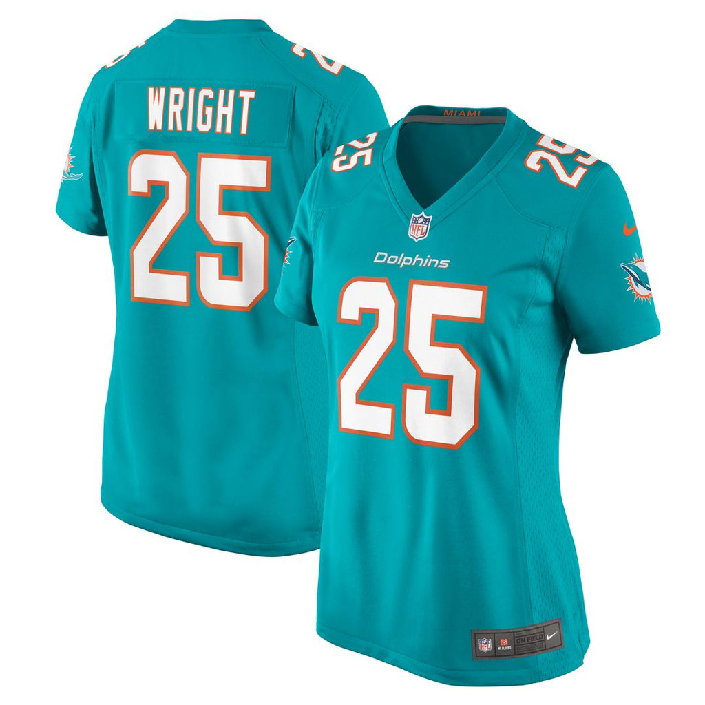 Jaylen Wright Miami Dolphins Nike Women's  Game Official Jersey -  Aqua