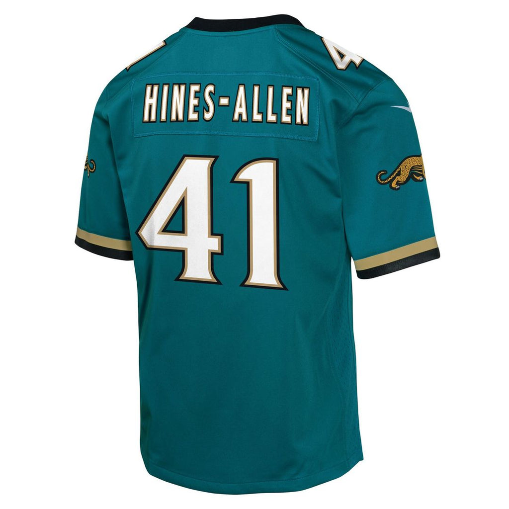 Josh Hines-Allen Jacksonville Jaguars Nike Youth Alternate 2 Prowler Throwback Game Official Jersey - Teal