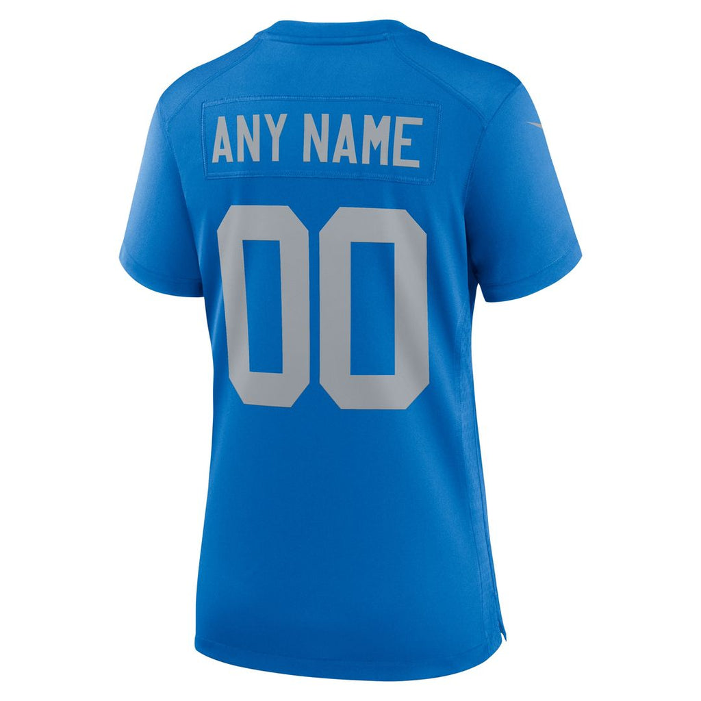 Detroit Lions Nike Women's Alternate Custom Game Official Jersey - Blue
