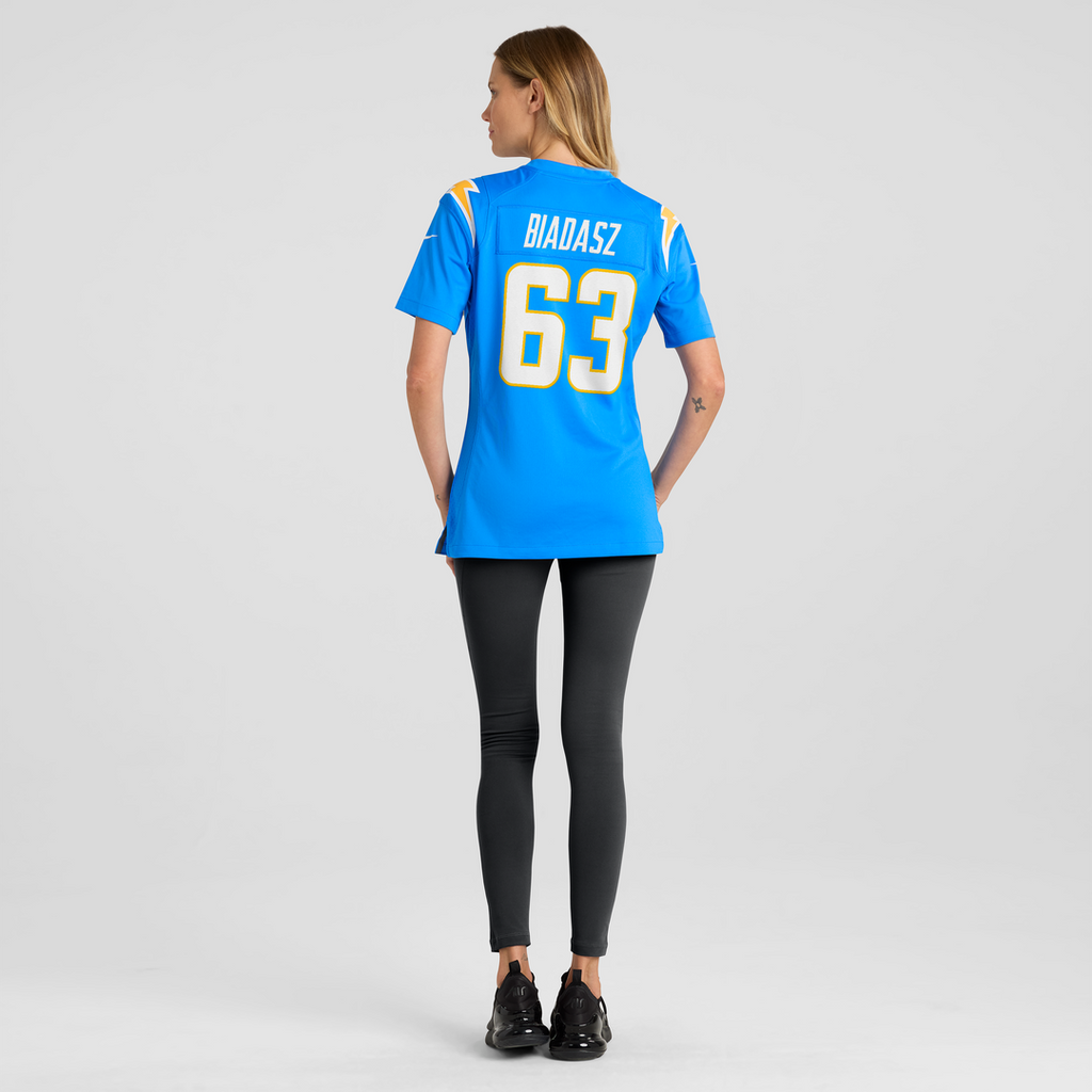 Tyler Biadasz Los Angeles Chargers Nike Women's Team Game Jersey - Powder Blue