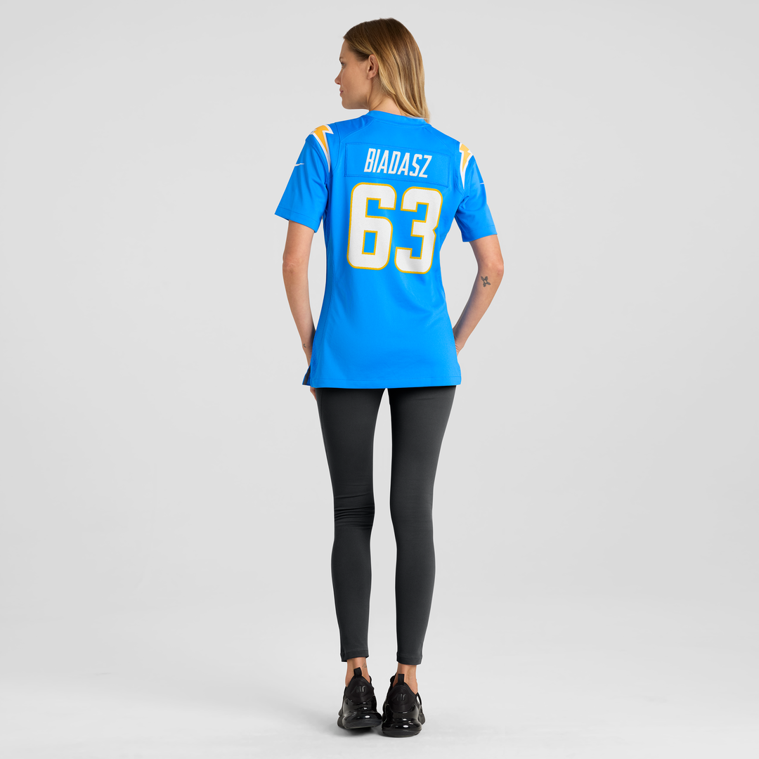 Tyler Biadasz Los Angeles Chargers Nike Women's Team Game Jersey - Powder Blue