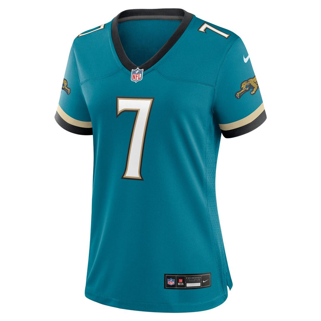 Brian Thomas Jr. Jacksonville Jaguars Nike Women's Prowler Throwback Game Official Jersey - Teal