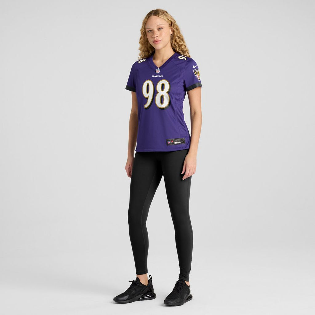 Travis Jones Baltimore Ravens Nike Women's Player Game Official Jersey - Purple