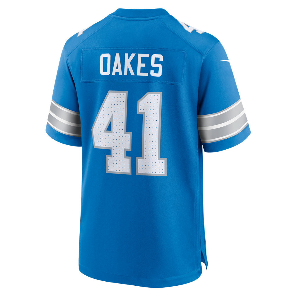 Gunnar Oakes Detroit Lions Nike Team Game Official Jersey -  Blue