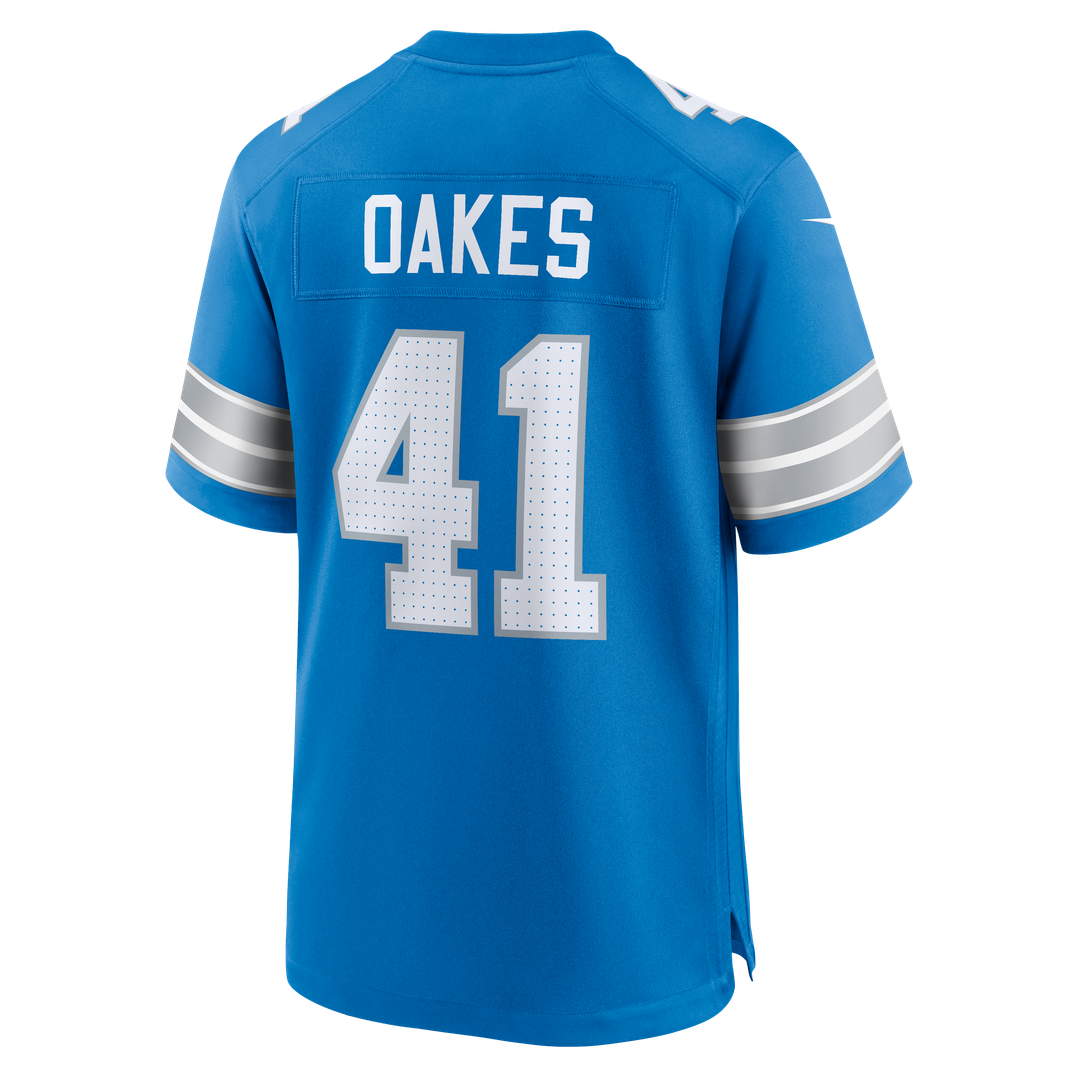 Gunnar Oakes Detroit Lions Nike Team Game Official Jersey -  Blue