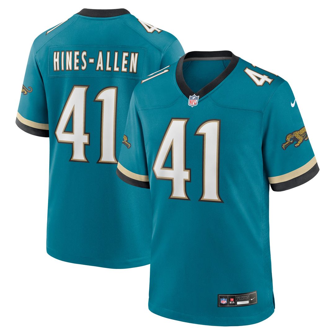 Josh Hines-Allen Jacksonville Jaguars Nike Prowler Throwback Player Game Official Jersey - Teal
