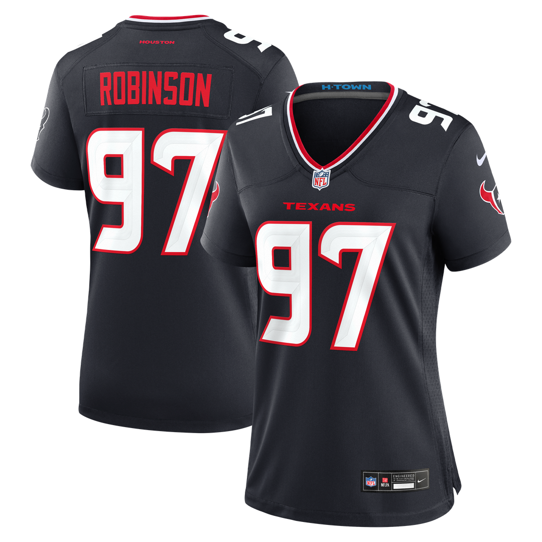 Dominique Robinson Houston Texans Nike Women's Team Game Official Jersey -  Navy