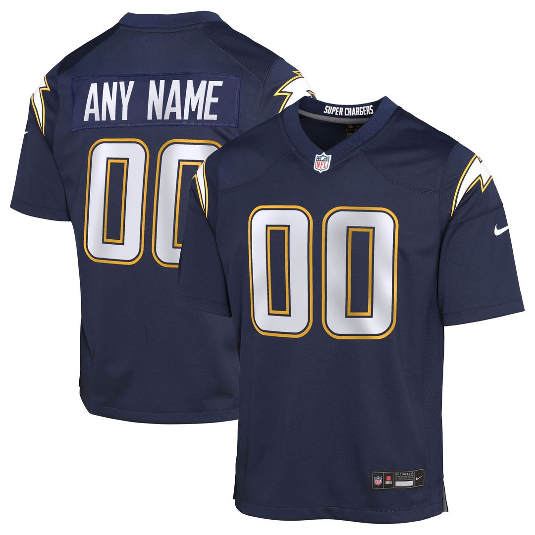 Los Angeles Chargers Nike Youth Alternate Super Chargers Game Custom Official Jersey - Navy
