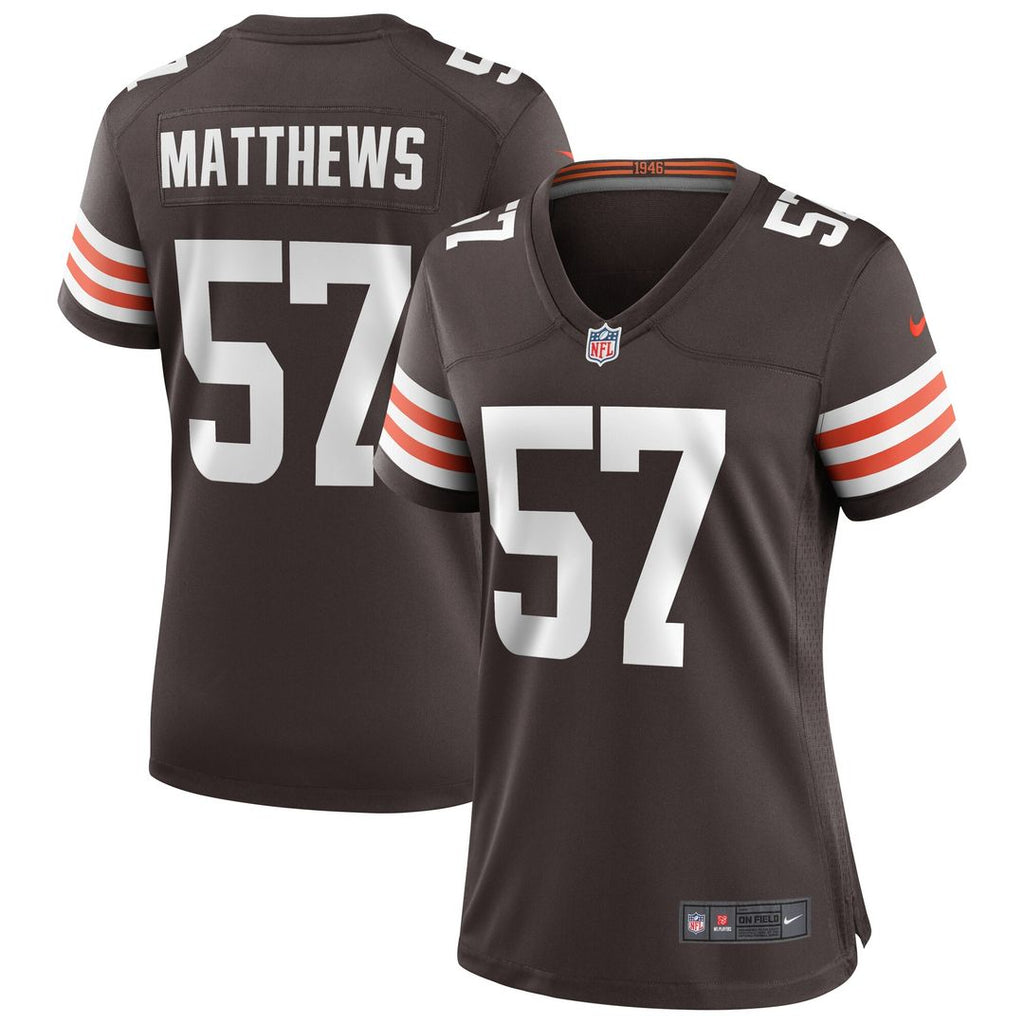 Clay Matthews Cleveland Browns Nike Women's Game Retired Player Official Jersey - Brown