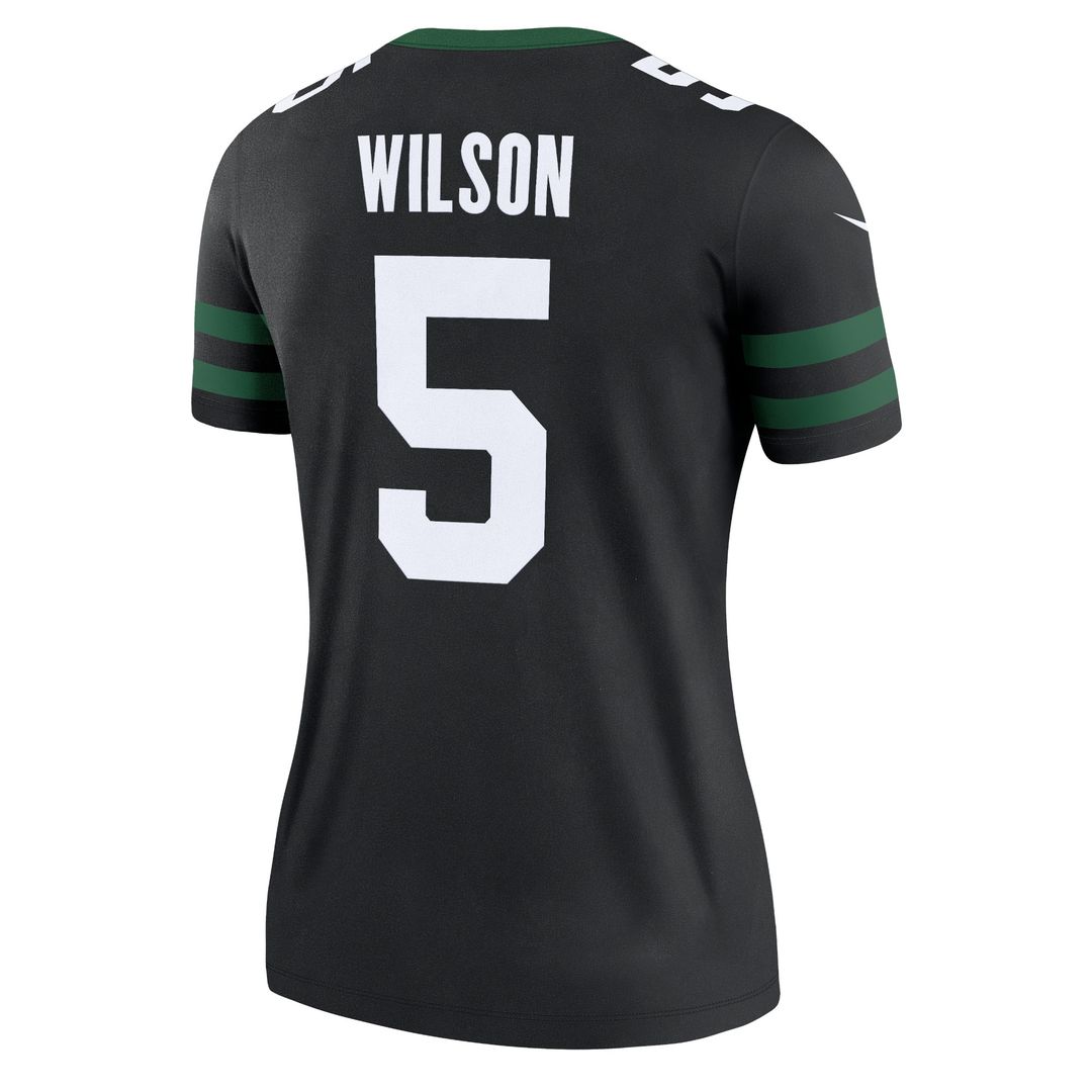 Garrett Wilson New York Jets Nike Women's Alternate Legend Player Performance Top - Legacy Black