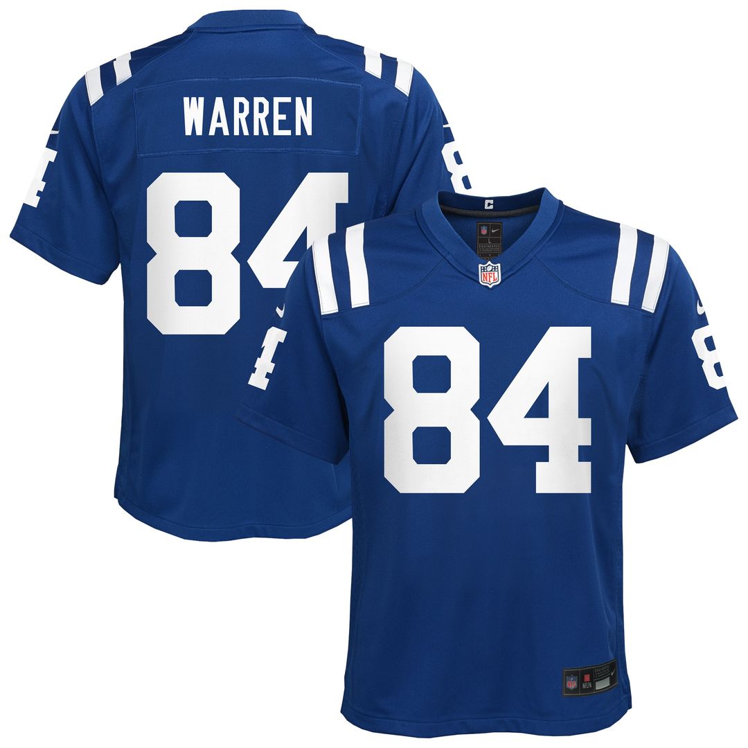Tyler Warren Indianapolis Colts Nike Youth Team Game Official Jersey - Royal
