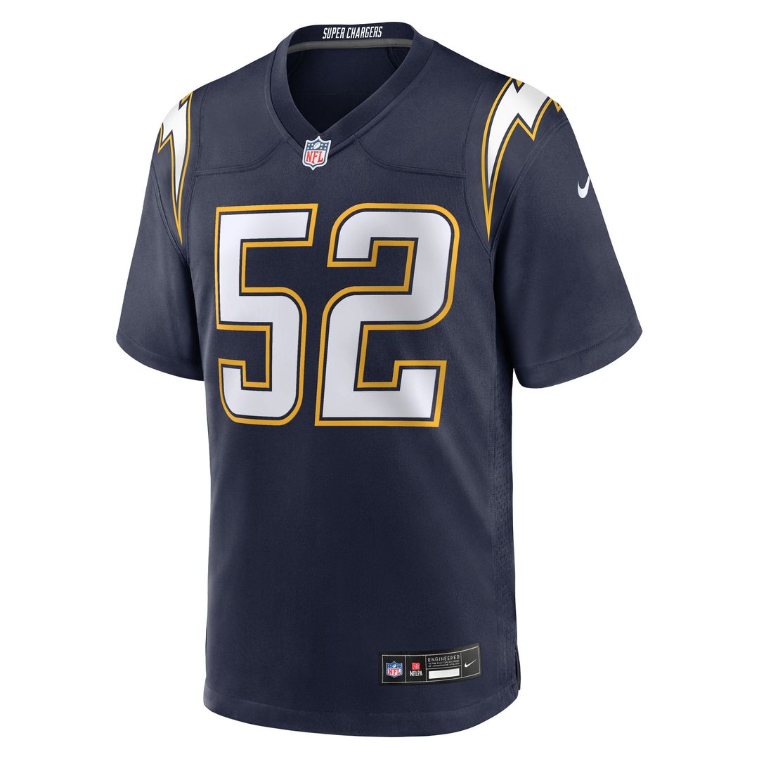 Khalil Mack Los Angeles Chargers Nike Alternate Super Chargers Game Player Official Jersey - Navy