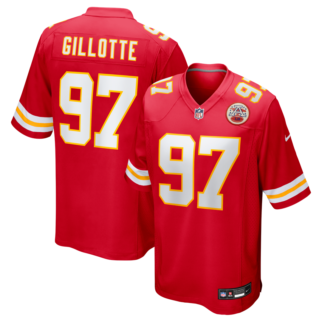 Ashton Gillotte Kansas City Chiefs Nike Team Game Official Jersey -  Red